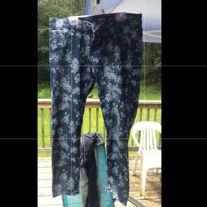 Floral Printed Denim Jeans